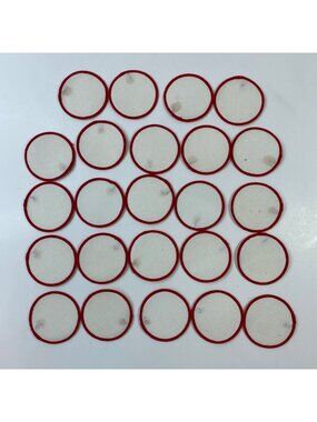 Girl Scouts Red & White Round Fabric Coasters Set Of 24